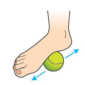tennis boll hälsporre övning